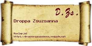 Droppa Zsuzsanna névjegykártya