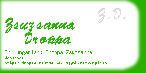 zsuzsanna droppa business card